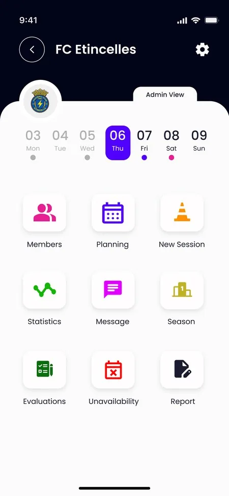 La gestion d’équipe dans l’application mobile Fiftee